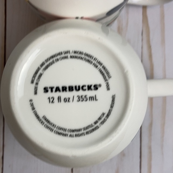 Starbucks Sakura Cherry Blossom Banded 12oz Mug Set of 2 Rare Collectible Floral - Picture 6 of 16